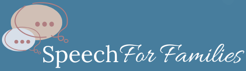 This is the Speech For Families logo on a dark background.